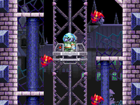 The elevator in Blowhole Castle from Wario: Master of Disguise