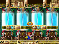 The blue power generators in Carpaccio's Lab from Wario: Master of Disguise