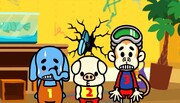 Mona's Pets scared and startled by her boomerang