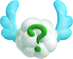 Artwork of a Winged Cloud from Yoshi and the Mysterious Book