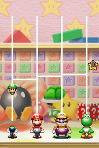 The mini-game Connect the Characters in Super Mario 64 DS