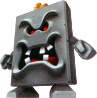 Artwork of the Whomp King from Super Mario Galaxy 2.