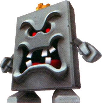 Artwork of the Whomp King from Super Mario Galaxy 2.