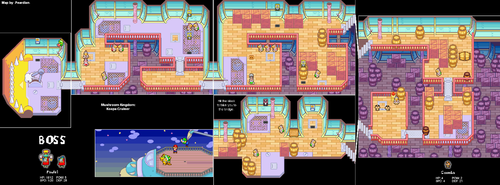 The Koopa Cruiser's layout as it appears on the first flight.