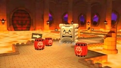 View of GBA Bowser's Castle 2 in Mario Kart Tour