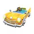 Slim tires (Mario Kart 7) on the Yellow Taxi