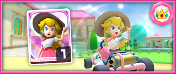 Peach (Vacation) from the Spotlight Shop in the November–December 2022 Peach vs. Bowser Tour in Mario Kart Tour