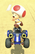 Toad performing a trick.