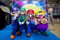 Group photo of the four mascots from the Mario Tennis Aces booth in Jiseidai World Hobby Fair'18 Summer