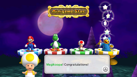 Magikoopa receiving a Bonus Star in Mario Party 9