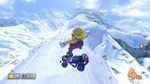 Wario falling out of the plane at the start of the course