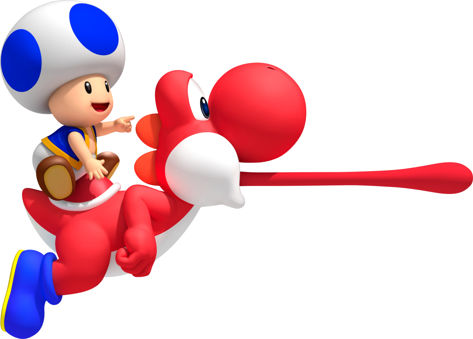 Filensmbw Blue Toad Riding Red Yoshi Artworkpng Super Mario Wiki The Mario Encyclopedia 6100