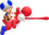 Blue Toad on Red Yoshi artwork