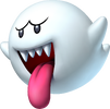 Artwork of Boo from New Super Mario Bros. Wii (later reused for Mario Kart 8 Deluxe and Super Mario Party)