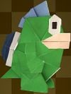 An origami Spike from Paper Mario: The Origami King.