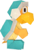 An origami Ice Bro from Paper Mario: The Origami King.