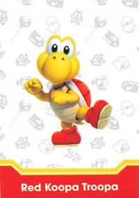 Red Koopa Troopa enemy card from the Super Mario Trading Card Collection