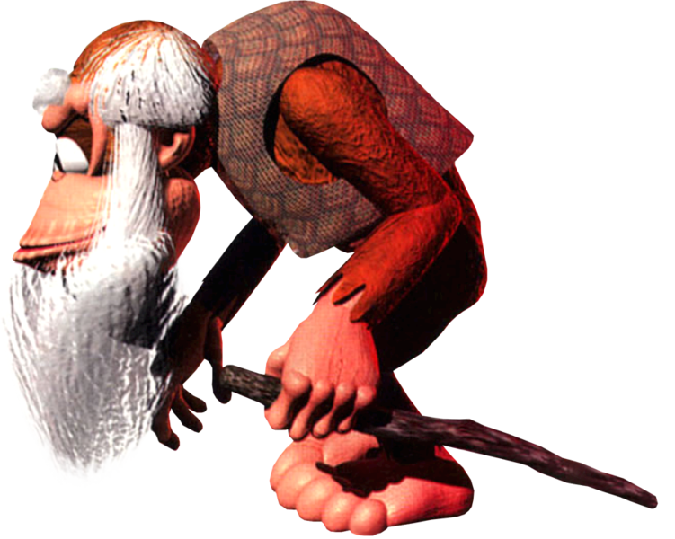 File:Cranky Alt - Donkey Kong Country.png
