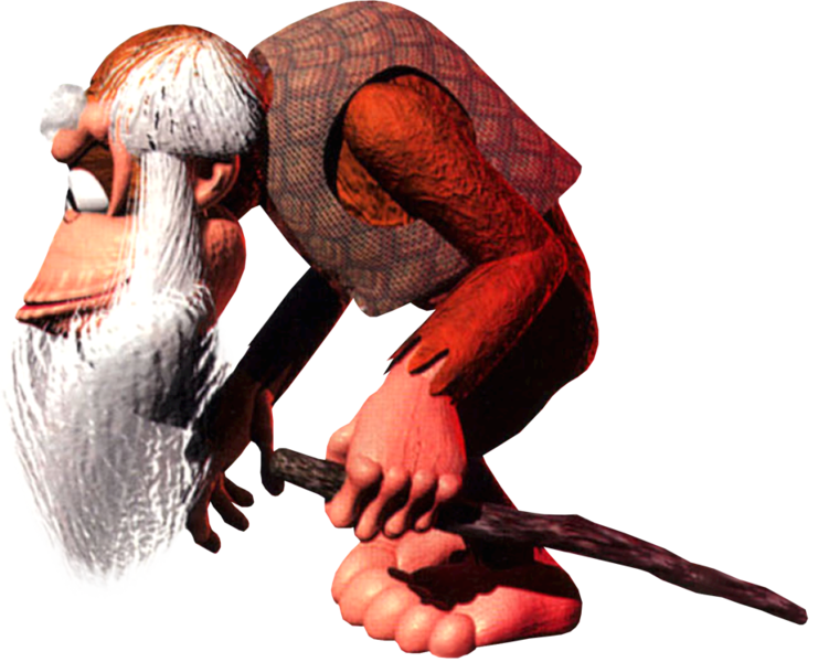 File:Cranky Alt - Donkey Kong Country.png