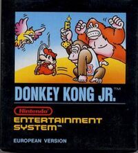 European cover of the Famicom version of Donkey Kong Jr.