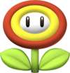 A Fire Flower from Mario Kart 7.