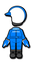 Blue Mii racing suit from Mario Kart 8 Deluxe