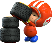 Artwork of a Toad mechanic from Mario Kart 8