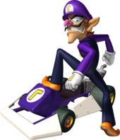 Waluigi artwork from Mario Kart DS