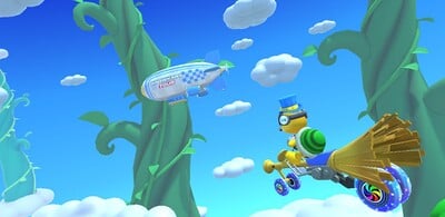 GBA Sky Garden: Lakitu (Party Time) in mid-air
