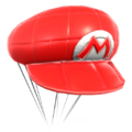 The Mario's Hat Balloon glider from Mario Kart Tour