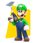 Artwork of Luigi in Mario + Rabbids Kingdom Battle.