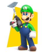 Artwork of Luigi in Mario + Rabbids Kingdom Battle.