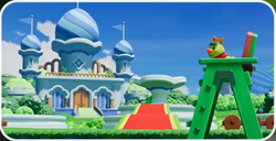 A court from Mario Tennis Fever