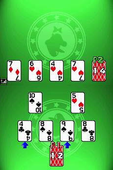 Arrows showing the player's possible moves in the Speed minigame