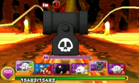 Screenshot of World 8-5, from Puzzle & Dragons: Super Mario Bros. Edition.