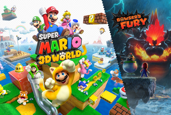 Completed Super Mario 3D World + Bowser's Fury-themed puzzle
