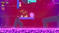 The third 10-flower coin in the level Fluff-Puff Peaks Special Climb to the Beat in Super Mario Bros. Wonder