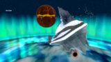 A screenshot of Freezeflame Galaxy during "The Frozen Peak of Baron Brrr" mission from Super Mario Galaxy.