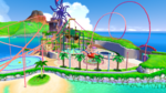 A screenshot of Pinna Park from Super Mario Sunshine.