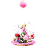 Peach Blossom's trophy render from Super Smash Bros. for Wii U