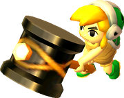 Model of Link in Hammerwear from The Legend of Zelda: Tri Force Heroes. This outfit is based on the Hammer Bro.