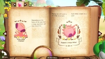 Screenshot of the English version of Yoshi and the Mysterious Book