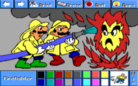 Mario and Luigi as firefighters.