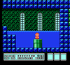 Fire Mario entering a Warp Pipe.