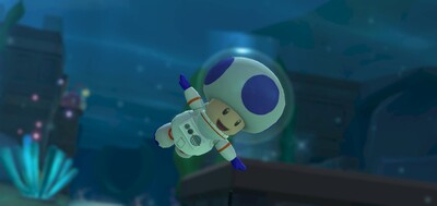Piranha Plant Cove 2: Toad (Astronaut) doing a Jump Boost