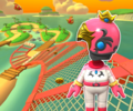The course icon of the T variant with the Peach Mii Racing Suit