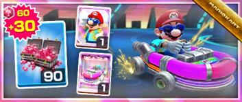 The Mario (Sunshine) Pack from the Singapore Tour in Mario Kart Tour