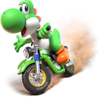 Artwork for Yoshi in Mario Kart World