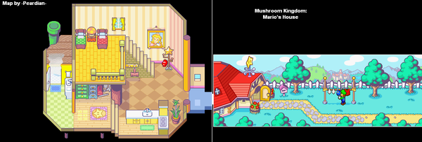 The house's layout in Mario & Luigi: Superstar Saga