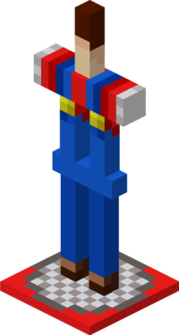 Minecraft Mario Mash-Up Armor Stand Without Arms Render.png